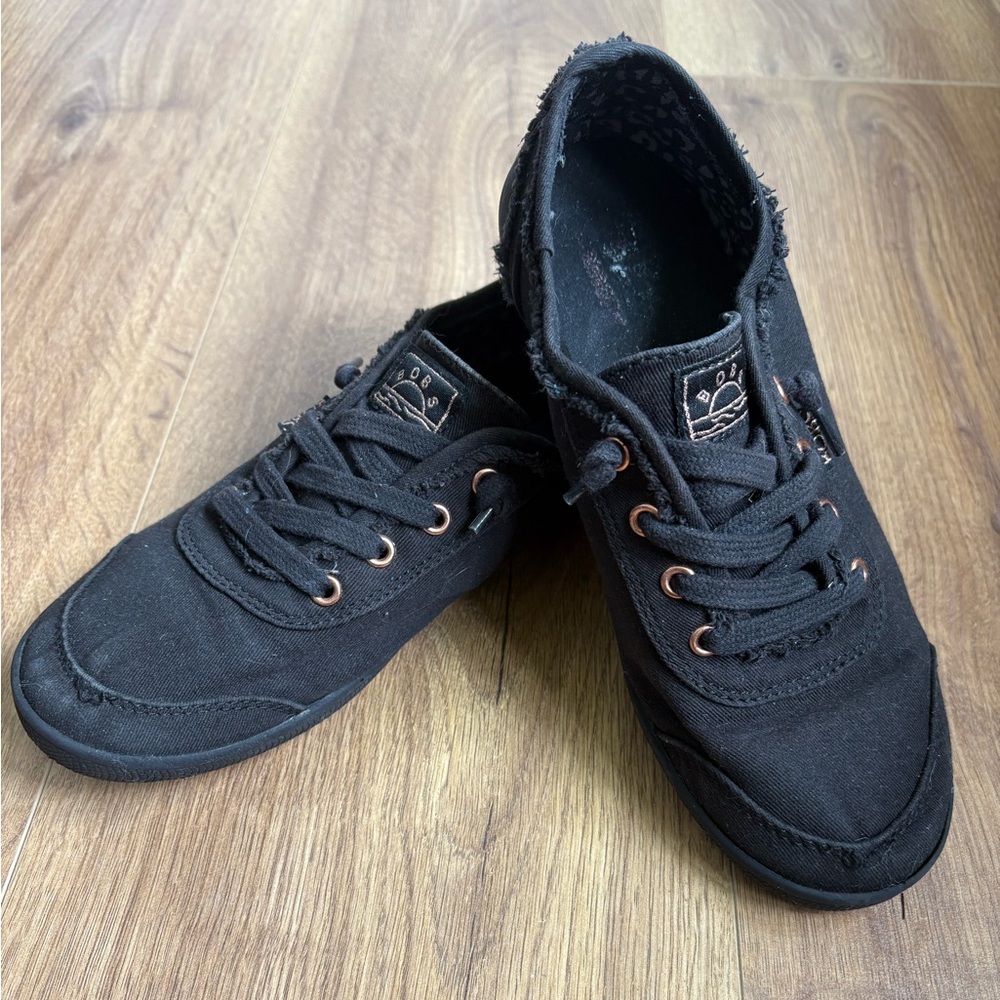 BOBS from Skechers Black Canvas Sneakers Low-Top